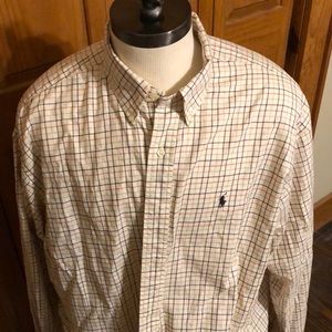 Men’s long sleeve cream polo
